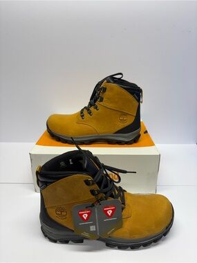 Timberland Orange and White Branded Shoe Box